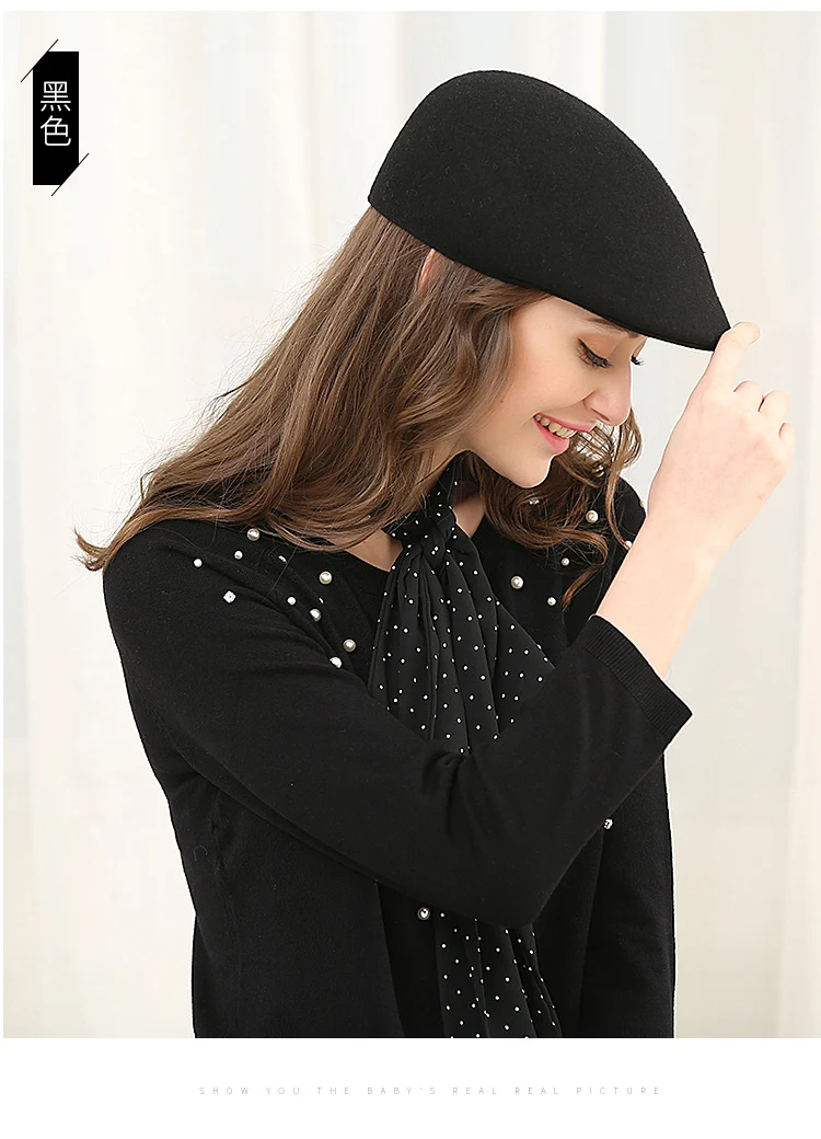 

England Style Women Spring Autumn Beret Cap Pure Wool Pillbox Casquette Cap Brand Ladies Grey Red Woolen Winter Painter Cap Hat