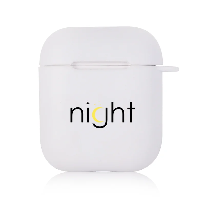 Чехол для зарядки наушников s для Apple Airpods 1 2 Bluetooth, беспроводной чехол для наушников, белый матовый чехол с буквами Air pods 2, чехол - Цвет: I301796