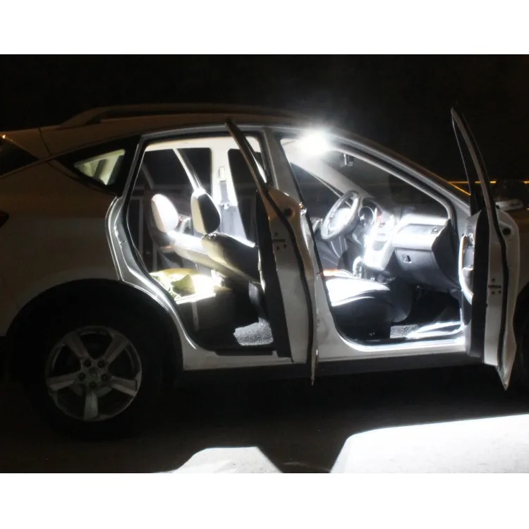 

2PCS Car Interior LED Lamp Package Kit T10 Festoon & 31mm 36mm 39mm 41mm Light Bulb Indoor Light