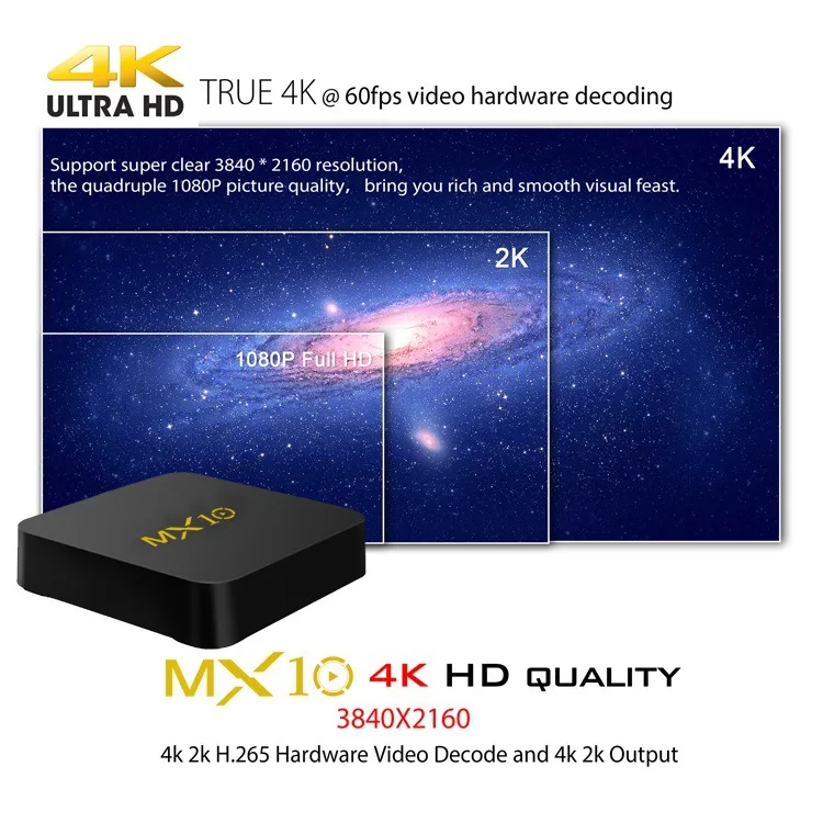 MX10 Android 9,0 ТВ коробка RK3328 4 Гб ОЗУ 32 ГБ/64 GB 4K H.265 HDR10 2,4 ГГц WI-FI USB 3,0 Smart IPTV Set-top Box