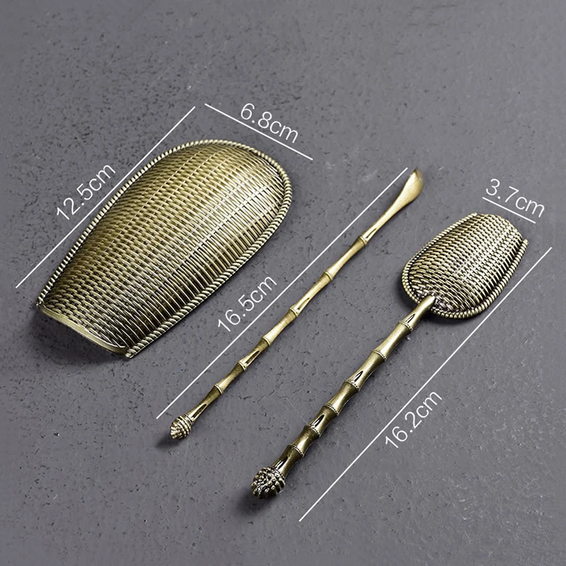 

Copper Coffee Tea Spoon Chinese Tea spoons Chooser Holder High Quality Chinese Kongfu Tea Accessories Tools