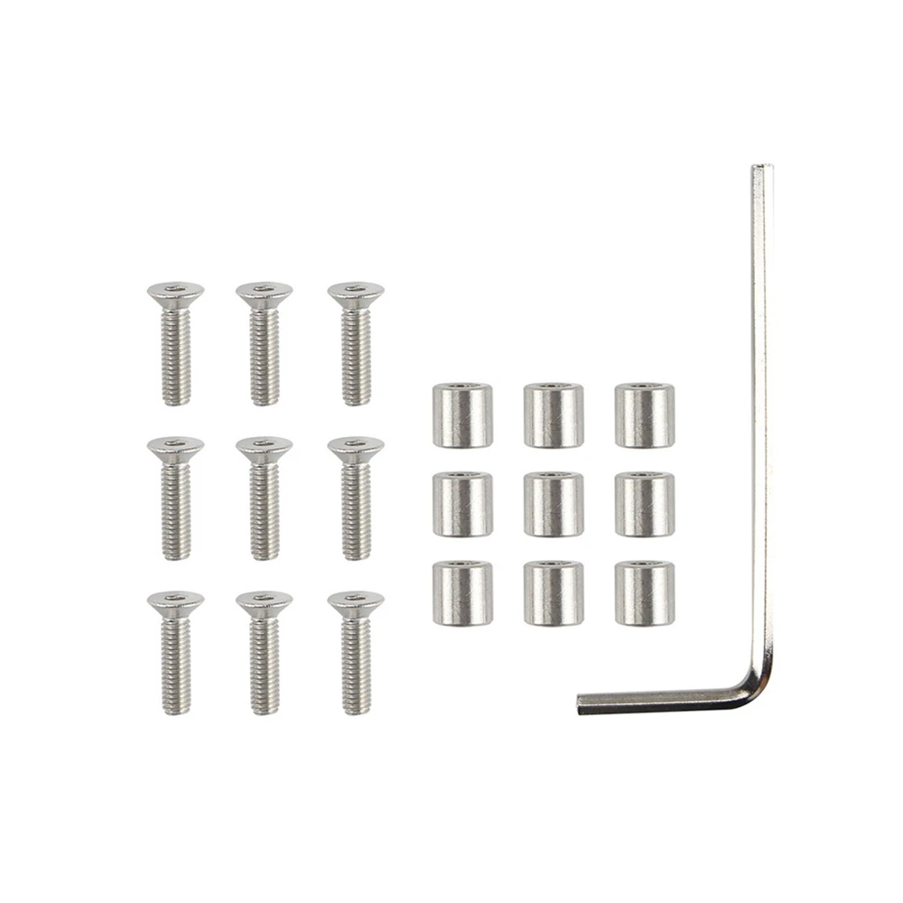 

1Set/9pcs 6x6x3mm Aluminum Spacer With M3 Screws And Wrench As Gift For Prusa MK3 Heated Bed 6x6x3t Spacer