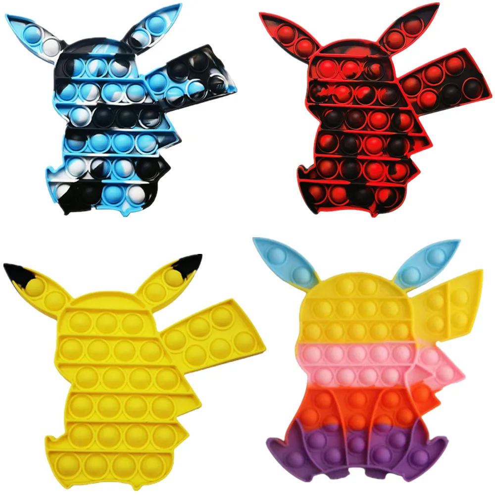 

Hot Push Pops Anime Pokemon Pikachu Bubble Relieve Autism Fidget Dropshipping Antistress Anti-Stress Kids Toys