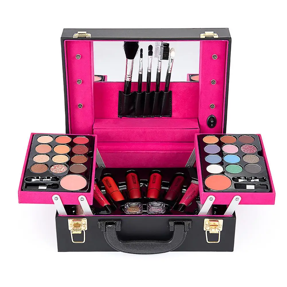 

Makeup Kit For Women Portable Full Makeup Set For Quick Dressing With Lipstick Lip Gloss Eye Shadow Mascara Blush Lip Pencil And