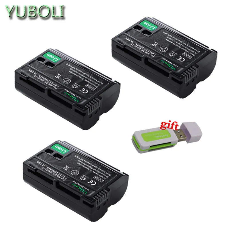 EN-EL15 RU EL15 ENEL15 Rachargeable литий-ионный аккумулятор Батарея для Nikon D600 D610 D600E D800 D800E D810 D7000 D7100 D750 V1 MH-25