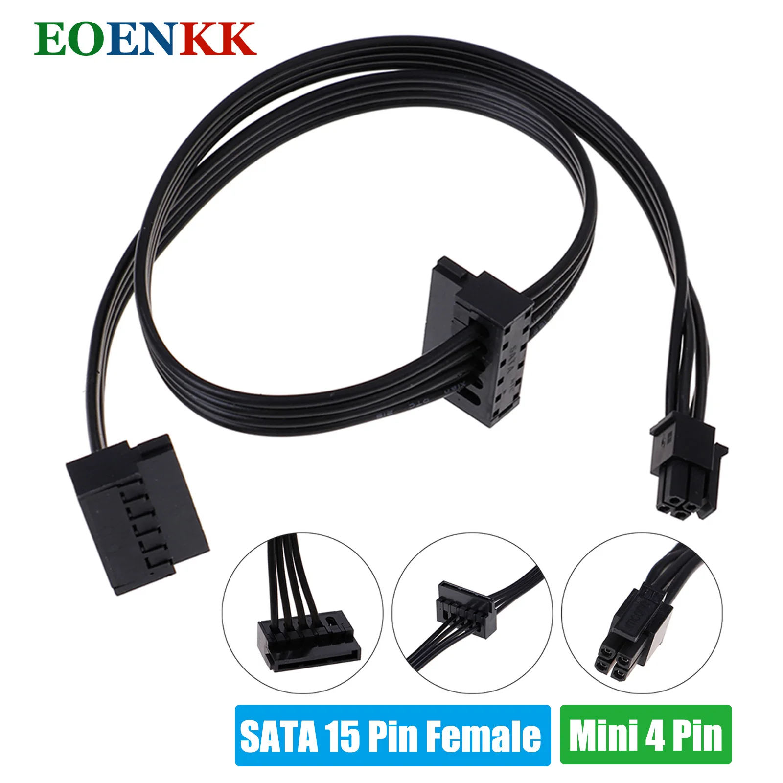 Mini 4 Pin To 2 SATA Power маленький 4-контактный до 15-контактный разъем питания для