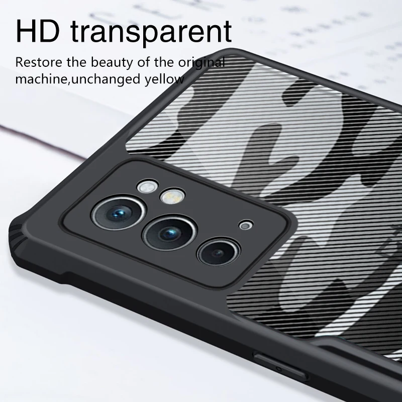 Rzants For Oneplus 9RT Case Camouflage Military Design Shockproof Slim Crystal Clear Cover Casing