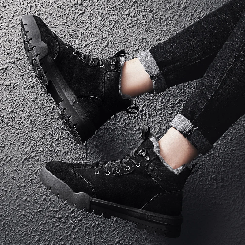 

mens zapatos men leather shoe casual outdoor hombre for hot casuales mens black Mens man wear male boots running fashion 2020