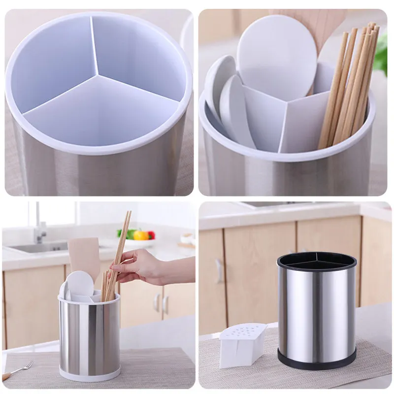 

stainless steel household drain chopstick holder face shild plastic kids stainless steel kitchen utensil holder with detachable