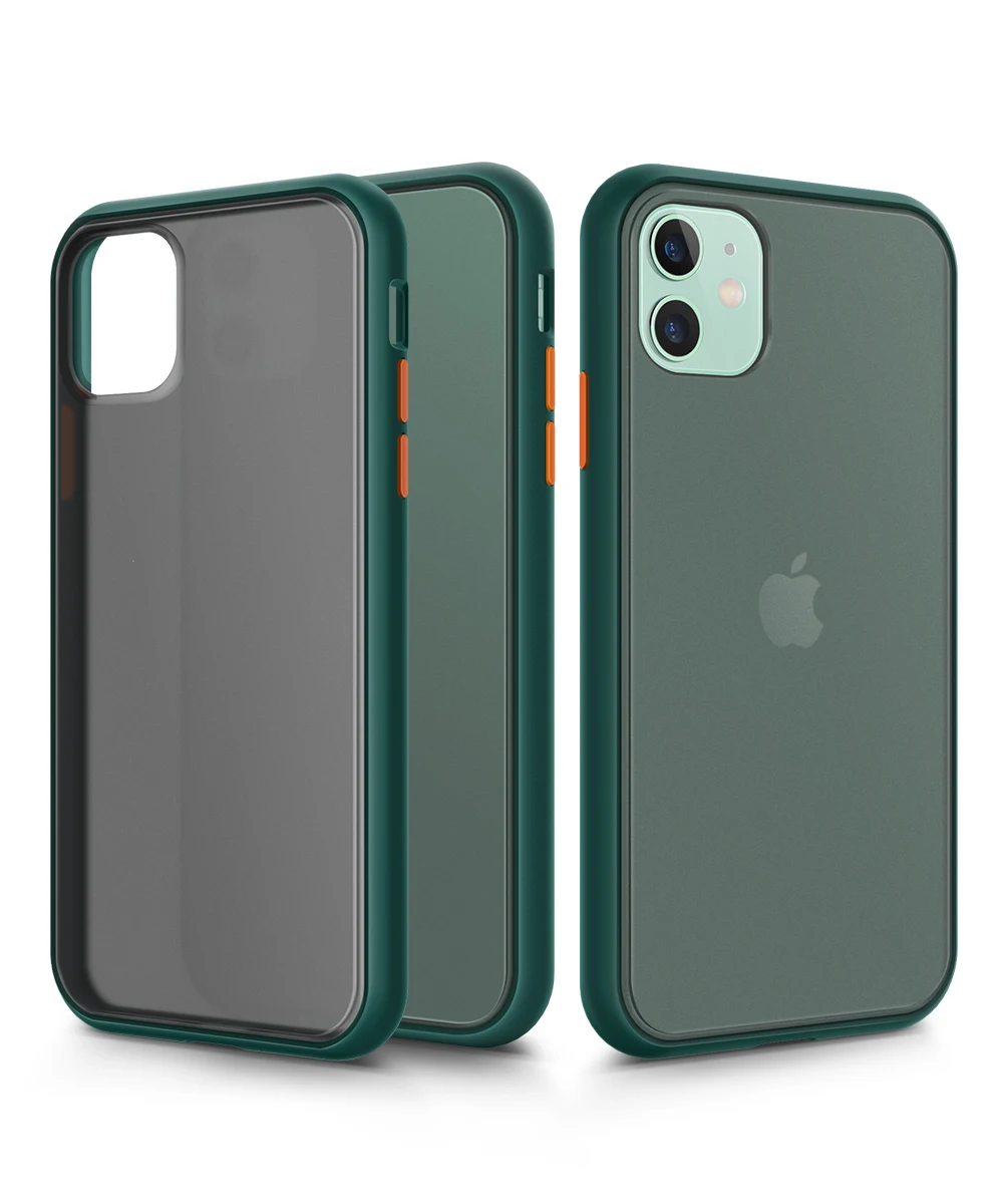 Для iPhone 11 чехол 6 1 дюймов полупрозрачная матовая задняя крышка с мягкими краями
