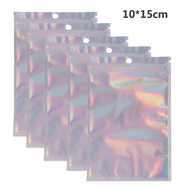 20 шт. самоклеющиеся курьерские Сумки с лазерным голографическим полиэтиленовым