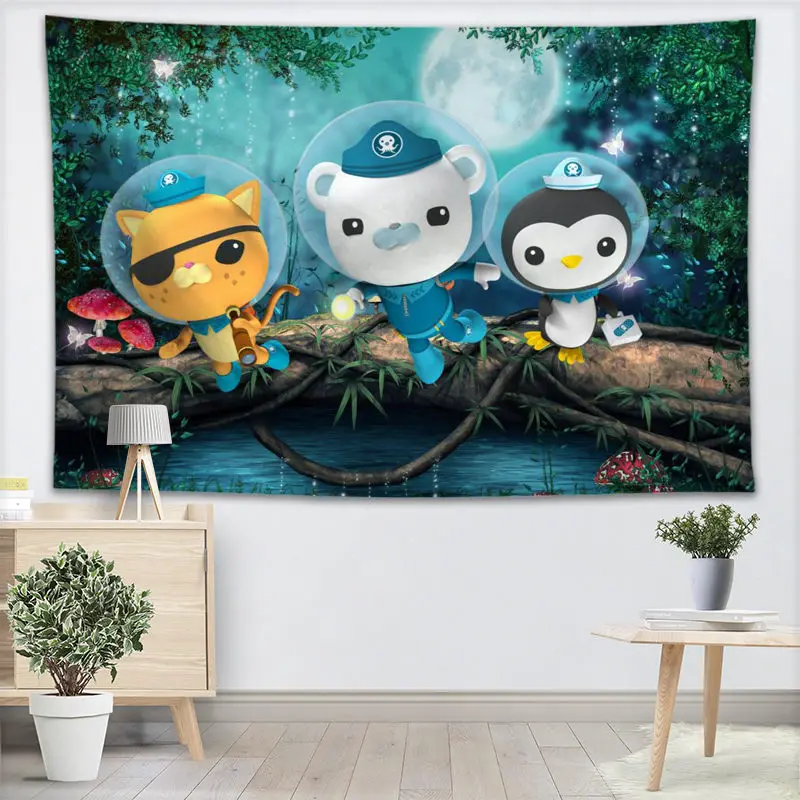 Octonauts аниме гобелен настенный Декор для домашней вечеринки на день рождения украшения тканевые гобелены палатка путешествия спальный коврик - Цвет: 11