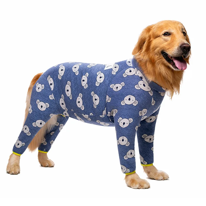 

Dog clothes Suitable clothes for large dogs Lightweight pullover dog pajamas Full coverage dog pajamas Cotton printed four-legge