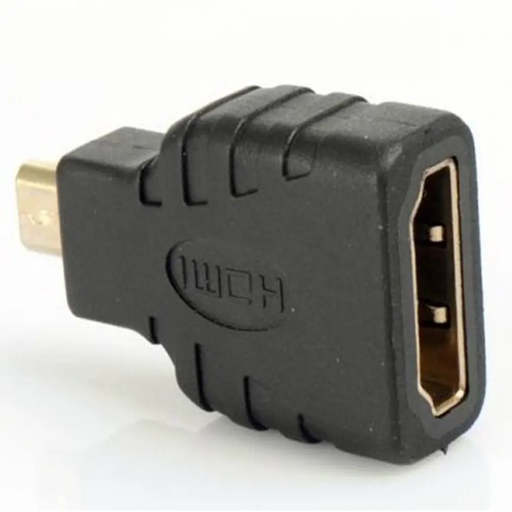 Kaufen 500 Teile/los Micro-HDMI Zu HDMI Adapter Gold-Überzogene 1080P Micro HDMI Stecker Auf Standard HDMI Für Raspberry Pi 4 Modell B Modell