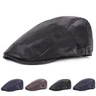 Кепка унисекс кожаная, модный Регулируемый берет от солнца, в стиле ретро, с утиными ключами, подарок для мужчин и женщин, Повседневная Уличная кепка газетчика