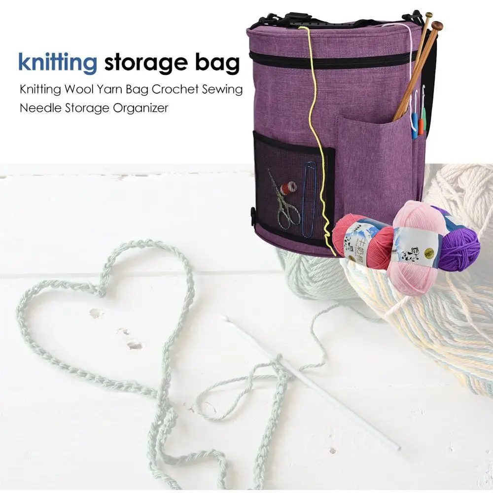 Вязание организации вязальные крючки нить и пряжа для хранения сумка органайзер