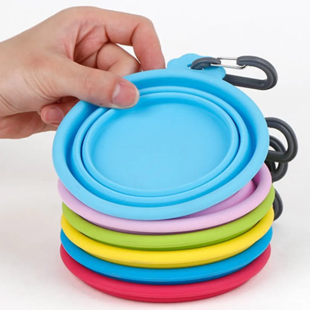 Силиконовая складная детская миска для домашних животных удобная