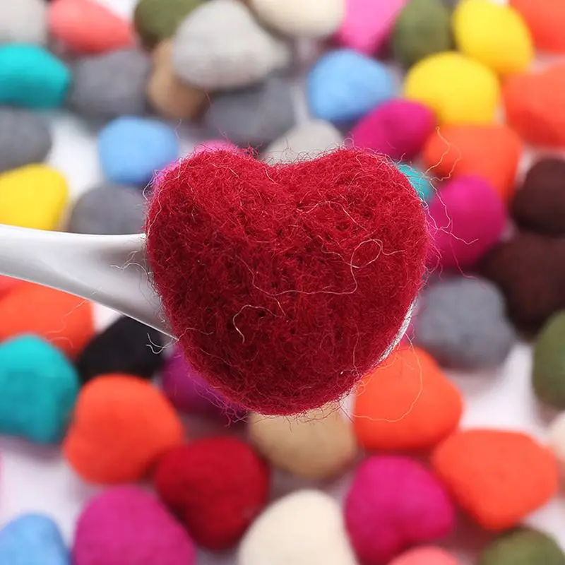 

066B 5cm Newborn Photography Felt Love Shape Props Tiny Baby Girl Boy Photo Handmade Felt Heart Shaped Props