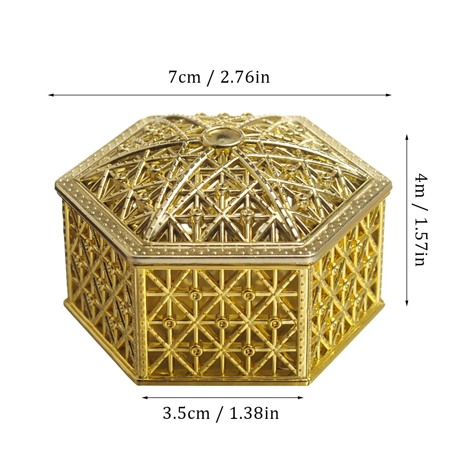 

New Circular Hollow Wedding Plastic Wedding Candy Box Creative Gold-plated Wedding Kitchen Utility Tools