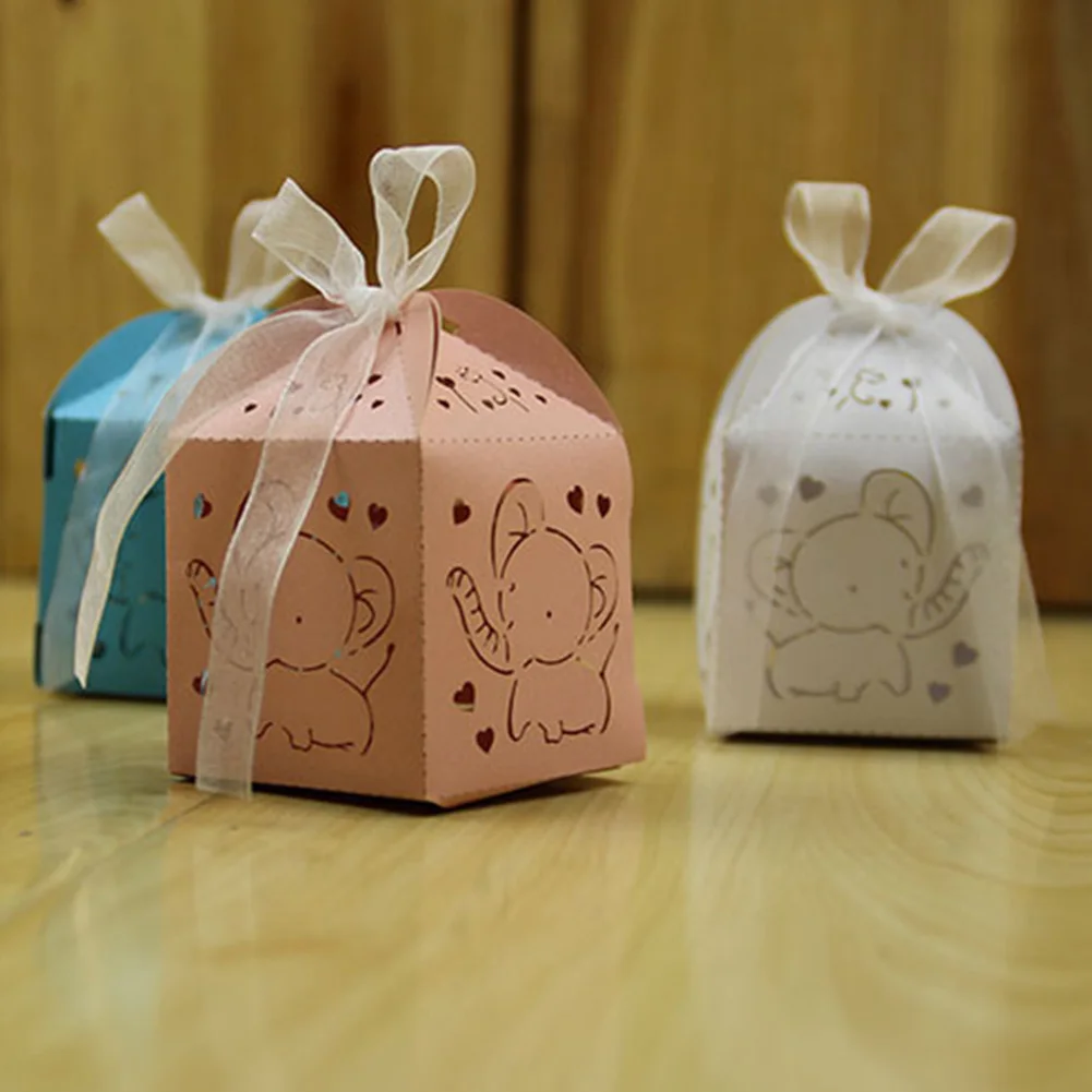 10 шт. детская Свадебная коробка для конфет на день рождения выдолбленный