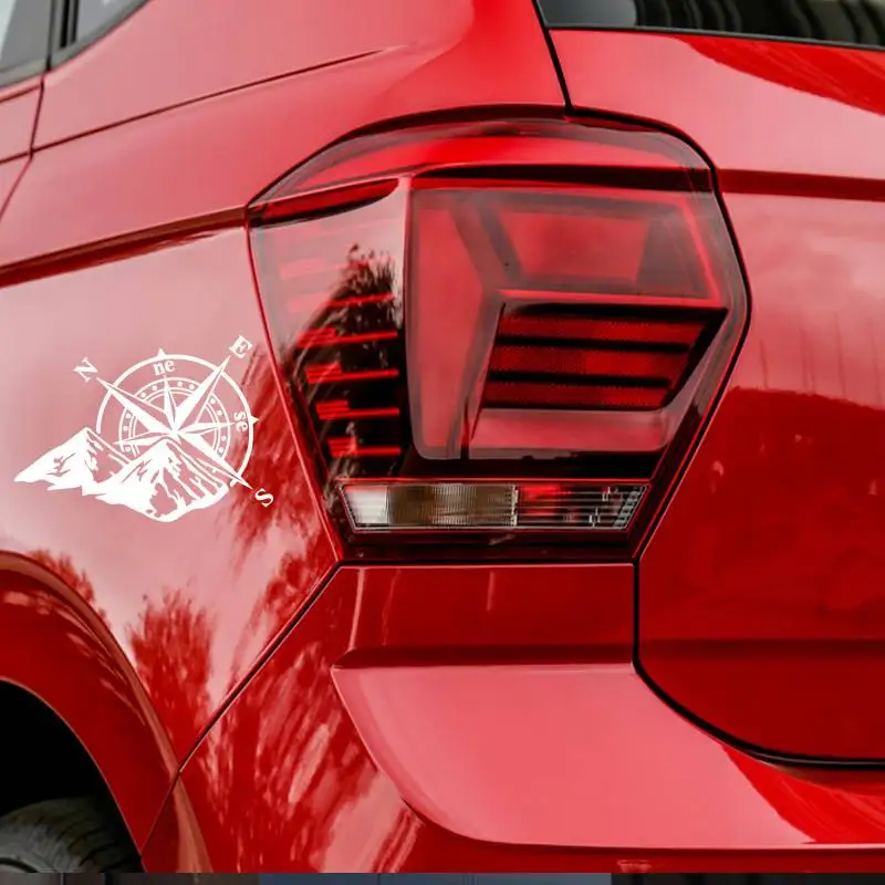 12CM*16.6CM Jungle Adventure Sports Compass Car Sticker Decoration Motorcycle Fashion Decal Black Silver Laser Decor | Автомобили и