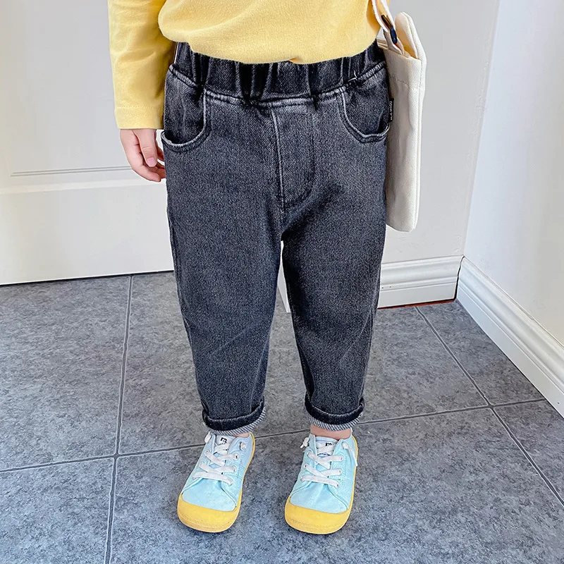

Baby Boys Pants Autumn New Kids Casual Solid Denim Pants Korean Toddler Boy Jeans 2 3 4 5 6 7 Y Children's Jeans Trousers Pants