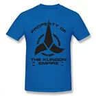 Открытие собственностью компании клингонская Империя ткань оверсайз футболка Star Trek научной FictionTV серии топы Для Мужская модная уличная одежда