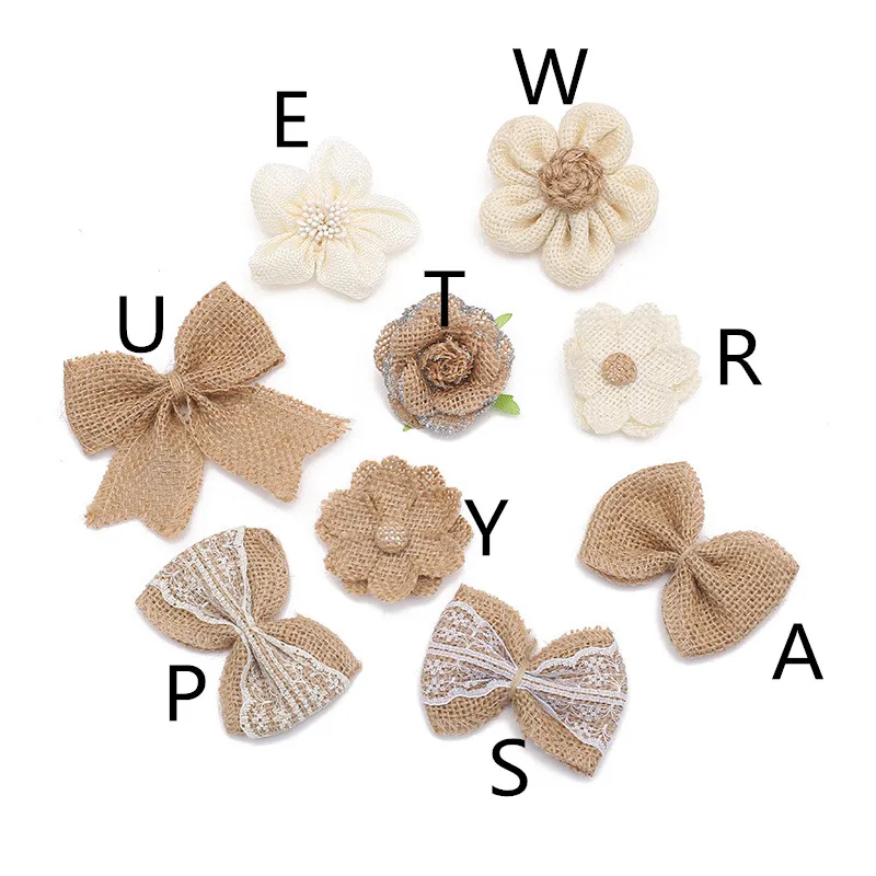 1 шт. обувь и шляпы украшение из мешковины цветы Рождество свадьба вечеринка