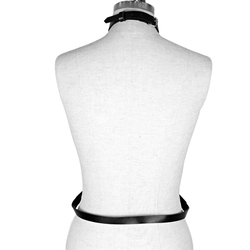 Бондаж Fullyoung женский кожаный в стиле панк бандаж на грудь БДСМ Пастельная готика