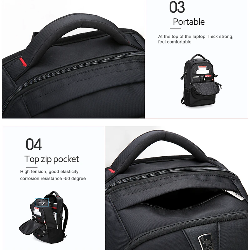 oiwas travel multifunction backpack fashion zipper open bag mens backpack laptop high quality male women business classic bags free global shipping