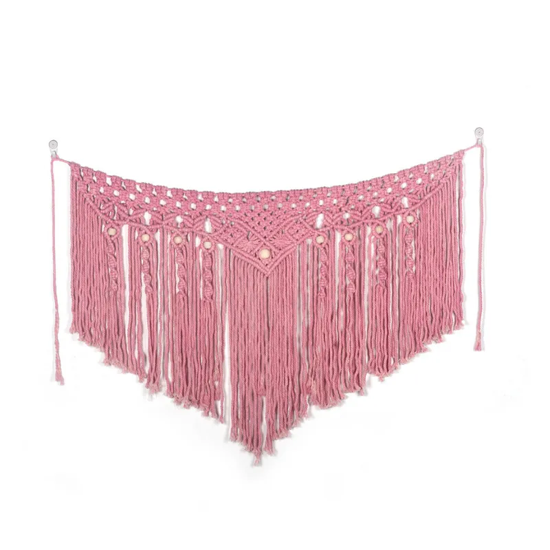 

Fashion Hand woven Curtain Tapestry Wall Hanging Sofa Background Wall Decoration Simple Homestay Tassel Living Room Tapestry