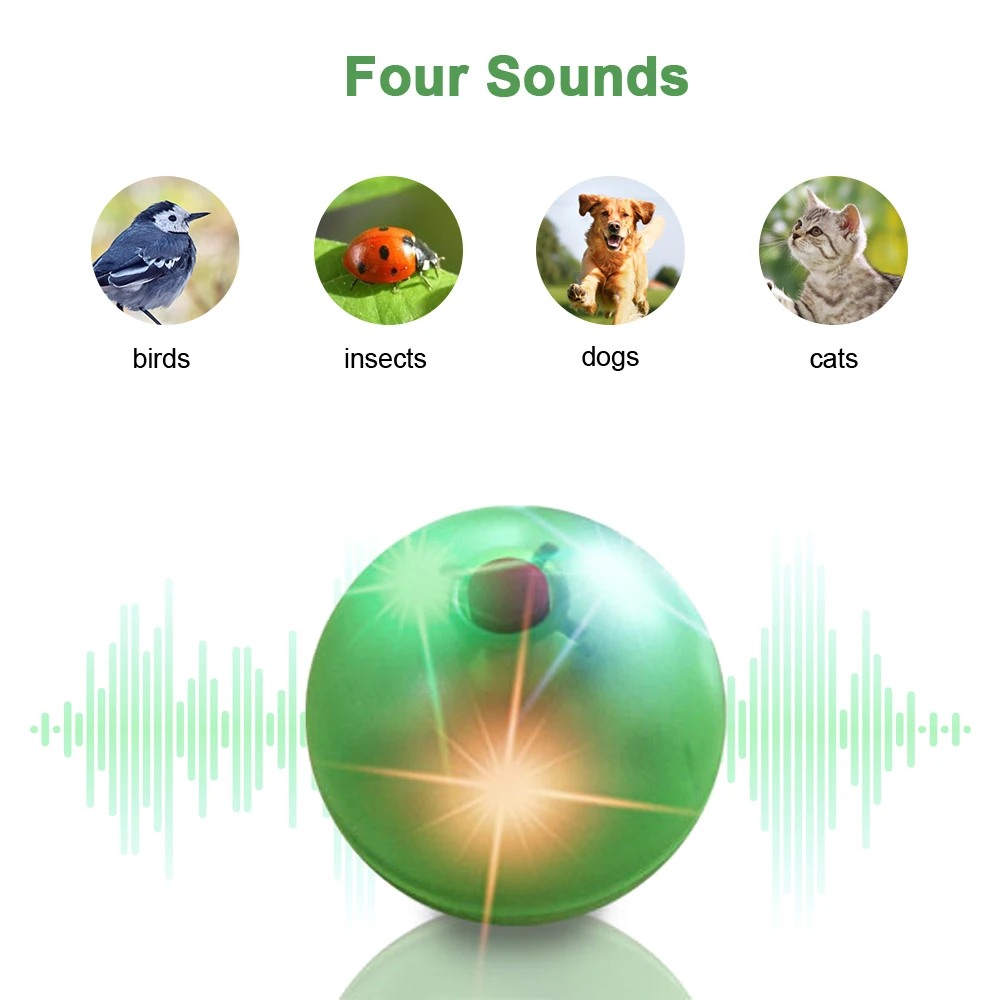 Игрушка для кошек интерактивный светодиод светится со звуком погоня за прыжком