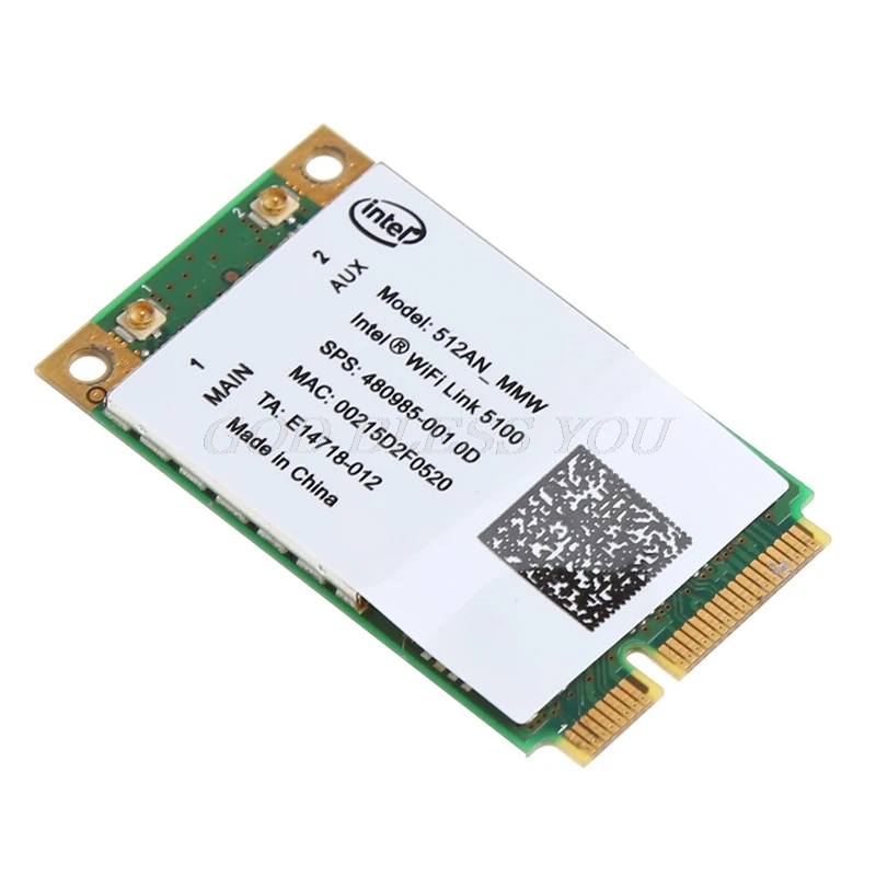 

For Link Intel 5100 WIFI 512AN_MMW 300M Mini PCI-E Wireless WLAN Card 2.4/5GHz Drop Shipping