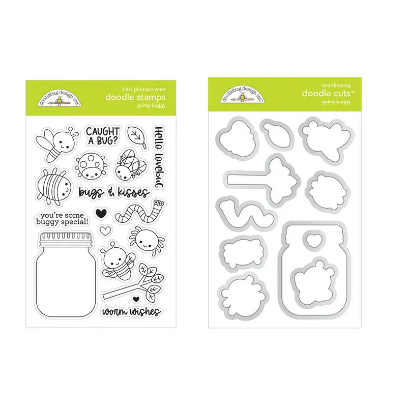 

2021 New Arrival Insect Jar Letters Metal Cutting Dies and Rubber Stamps for Scrapbooking Seal Craft Stencil Card Album Sheet