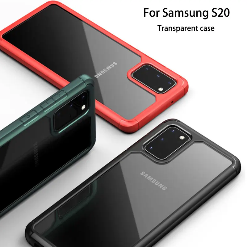 Прозрачный чехол для samsung s20 тонкая задняя крышка s20plus новый деловой