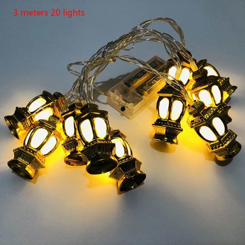 

1.65m 10 Lights Stereo lamp LED Eid Mubarak Decorative String Lights Ramadan Kareem Decoration Accessories Muslim Islam Party