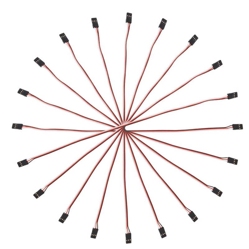 Hot 10Pcs 20cm Male to Quadcopter Futaba Servo Extension Lead JR Wire Cable New | Игрушки и хобби