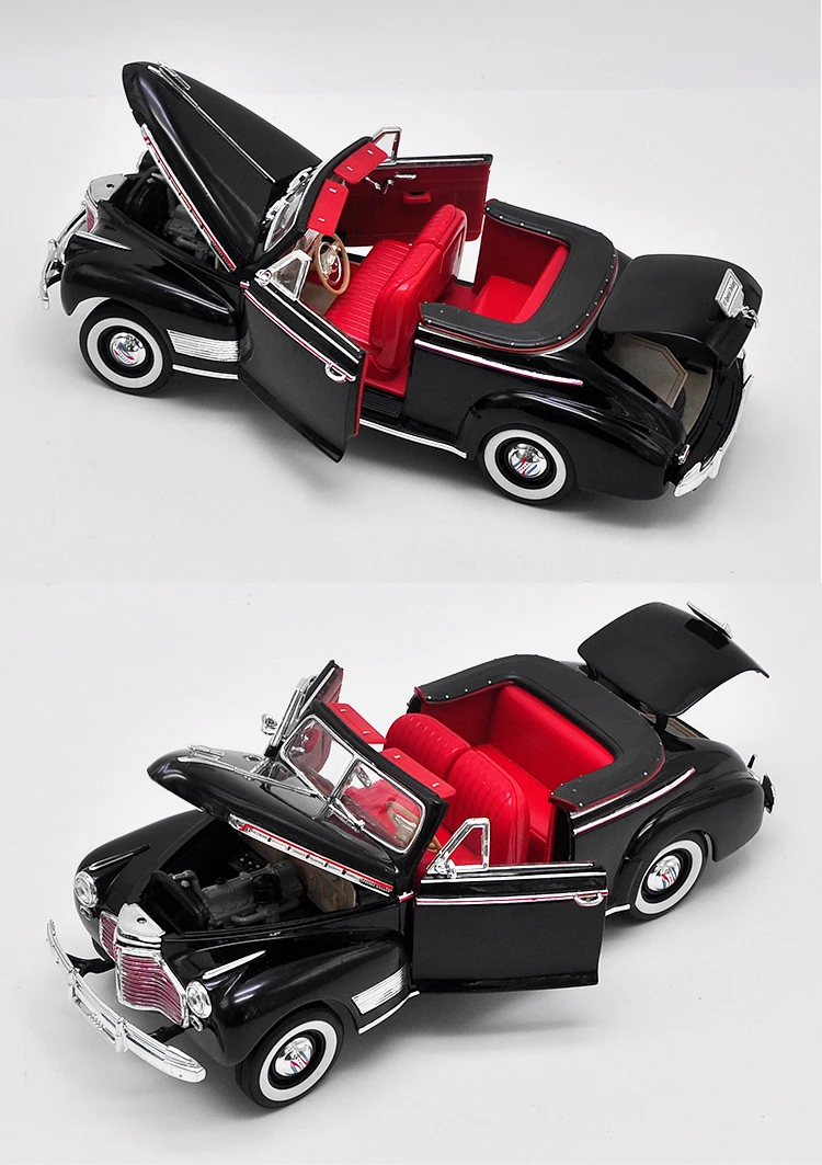 Высокая имитация 1:18 Chevrolet 1941 специальный роскошный сплав в кузове «Кабриолет», металлическая коллекция и подарок классическая модель автомобиля