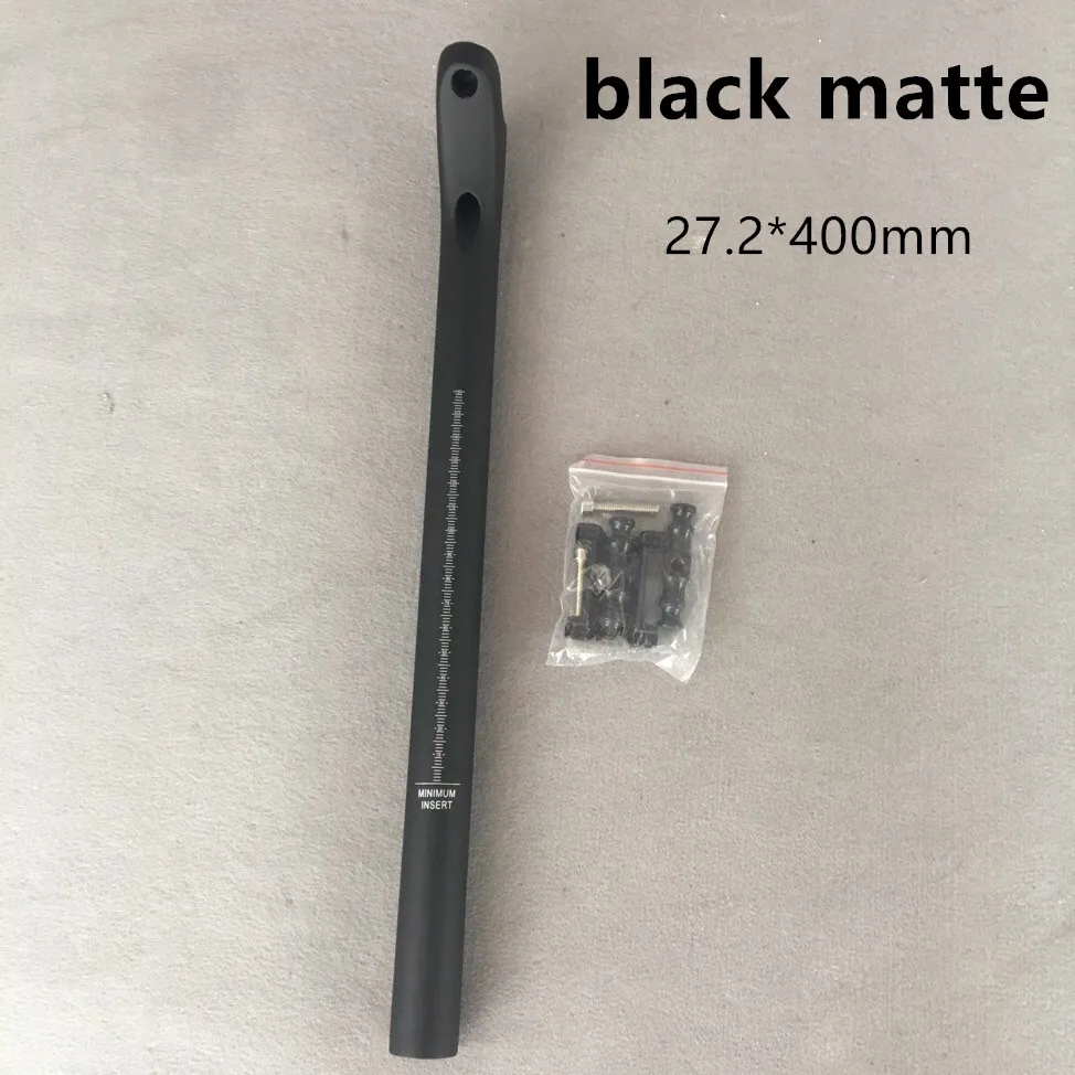 black matte Карбоновая велосипедная Подседельный штырь Запчасти для горного и дорожного велосипеда superlight 195 г Подседельный штырь UD матовый нулевой смещение подседельный штырь - Цвет: black matte