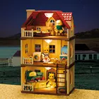 Лес семья миниатюрный 112 2021 новая мебель Miniture Acessories Кукольный дом Аксессуары слайд миниатюрные ванная комната шкаф