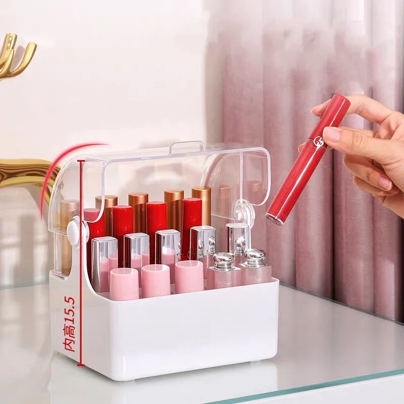 INS Стиль помада акриловый ящик для хранения Водонепроницаемый губная макияжа