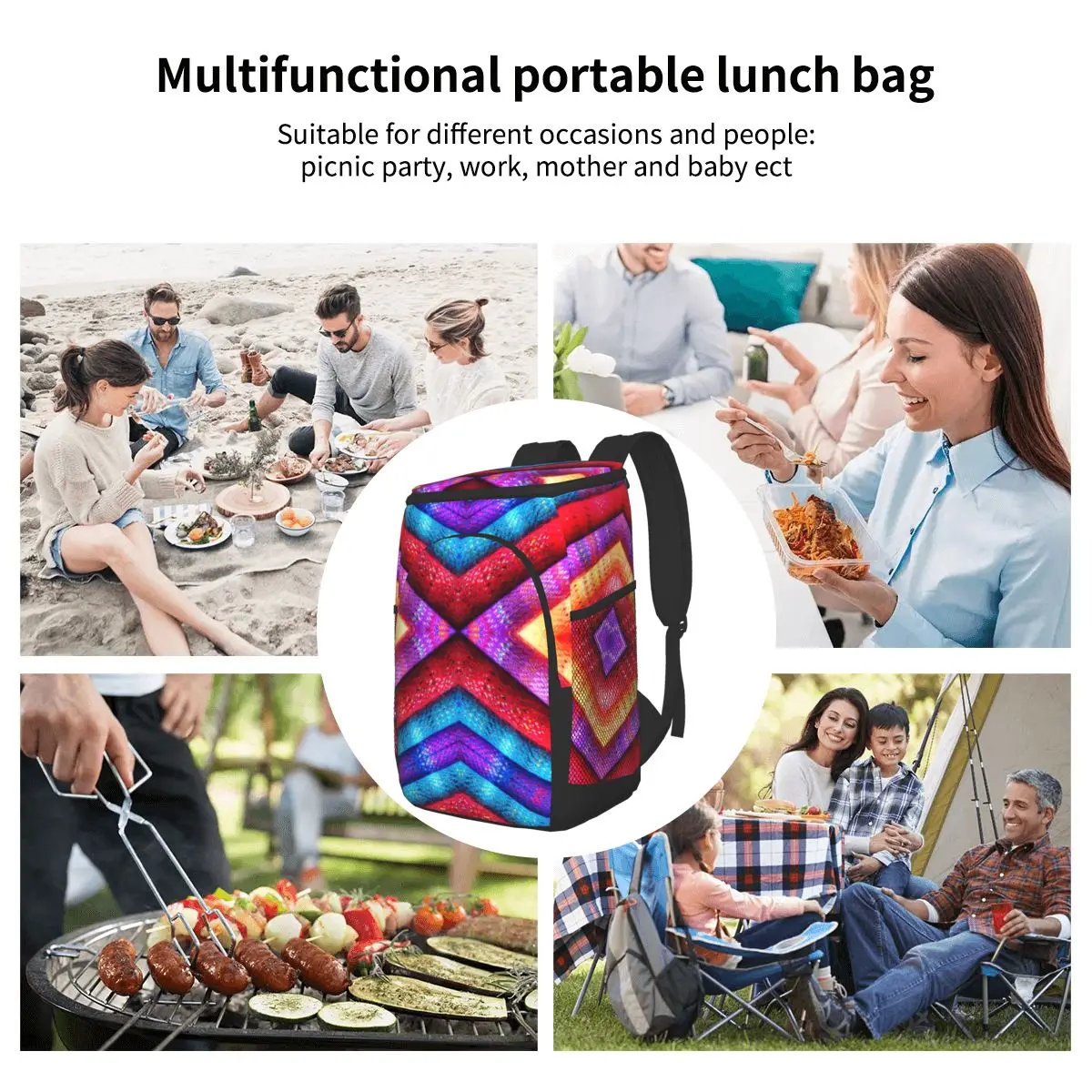 

15L Refrigerator Bag Soft Large Insulated Cooler Backpack Thermal Isothermal Fridge Travel Beach Beer Bag Background Tissu