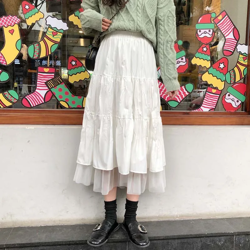 Осенне-зимняя длинная юбка в стиле бохо женские пляжные юбки с высокой талией и