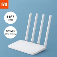 Wi Fi роутер Xiaomi Mi 4 репитер wifi 1167 Мбит/с двойной диапазон сеть 2,4/5 ГГц 802.11AC Гигабитный беспроводной маршрутизатор wi fi Управление через приложе...