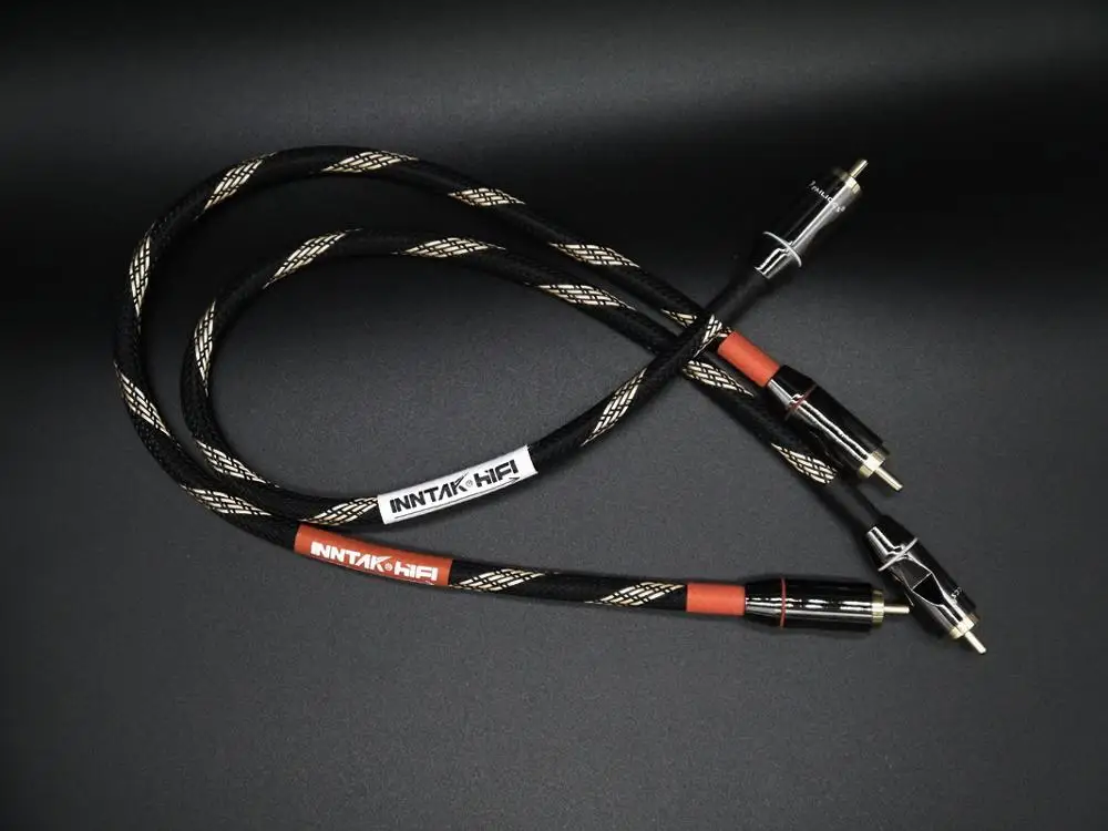 2 шт./пара 4N-OFC Профессиональный аудиокабель RCA/аудиокабель Budweiser штекер RCA к HIFI для