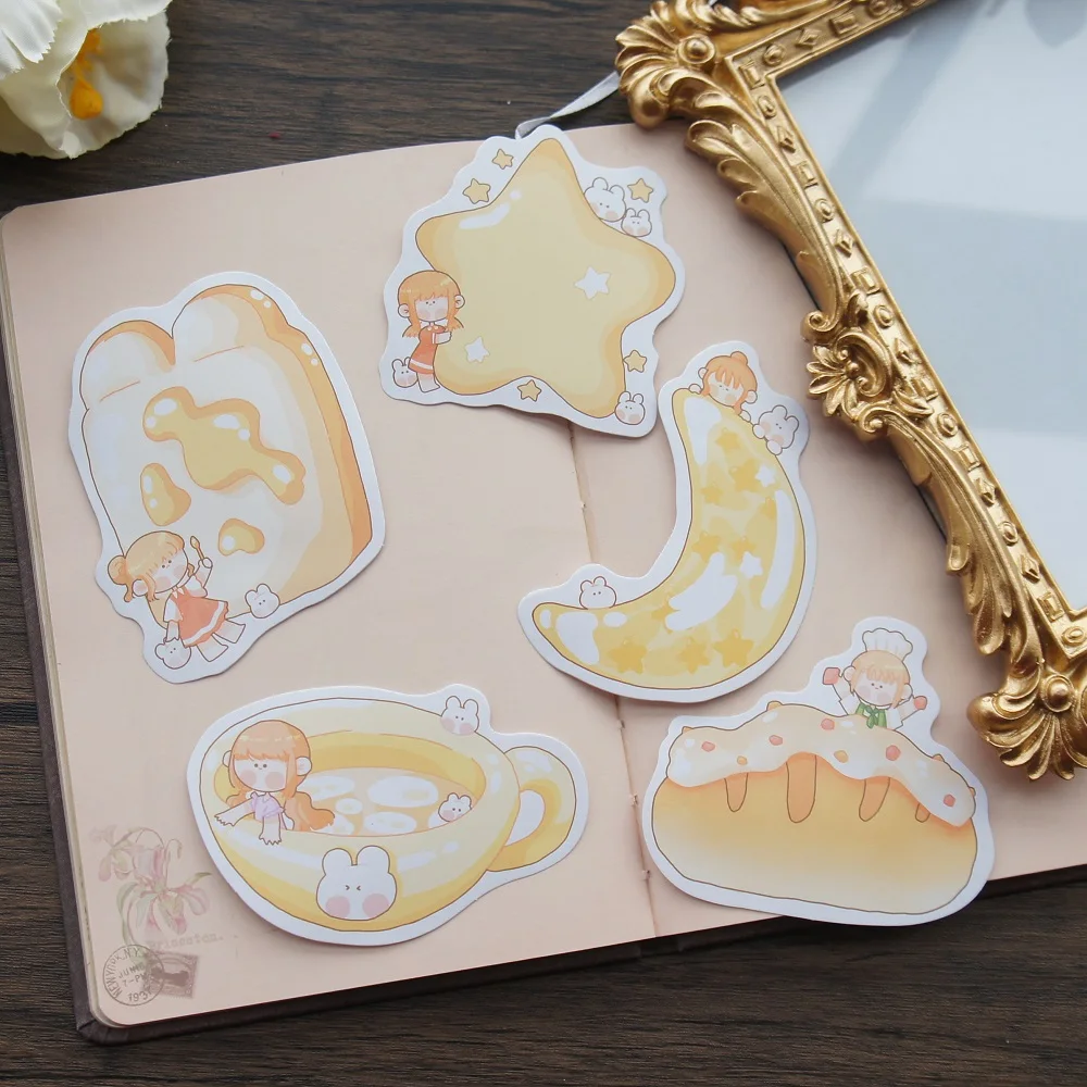 

30pcs DIY CuteThe Girl Who Lives on Bread Design Paper As Creative Craft Paper Background Scrapbooking DIY Use