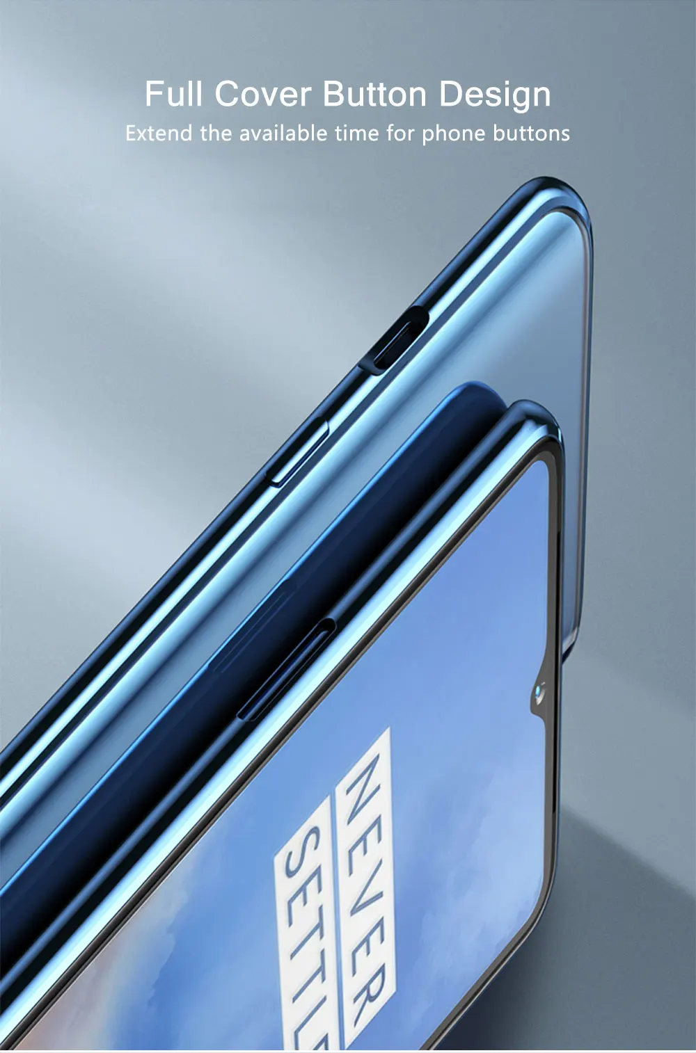 Natrberg Магнитный чехол для Oneplus 7 T чехол металлический 360 полный двойной закаленное Стекло жесткая задняя панель на Oneplus One Plus 7 T чехол