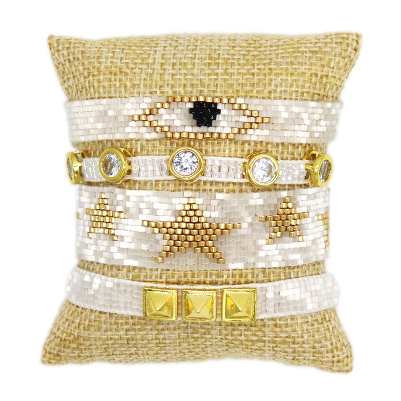 

ZHONGVI MIYUKI Bracelet For Women 2020 Unique Pulseras Mujer Turkish Evil Eye Bracelet White Jewelry Handmade Accesorios Mujer