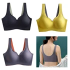 3 предмета в комплекте из латекса, бюстгальтер, чашечки расположены рядом, пуш-ап, бесшовный спортивный бюстгальтер для девочек переходного возраста от женский бюстгальтер без косточек Топ Bh Комфорт Йога женские тканевые туфли 2021 Мода