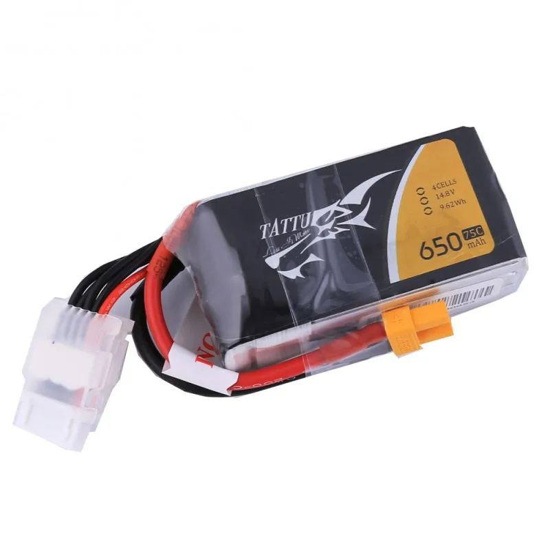 Литий полимерный аккумулятор TATTU 650mAh 75C 14 8 V 4S перезаряжаемая литиевая батарея для
